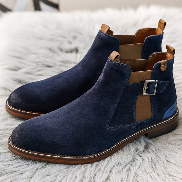 Men’s high top genuine Suede boots - Picture 1 of 9